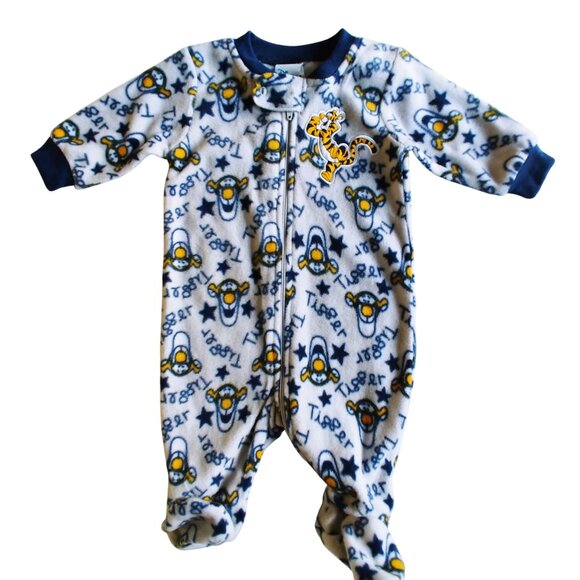 NWOT Disney Baby Tigger Fleece Footie 0-3 Months - Picture 1 of 7